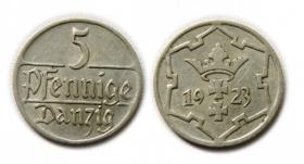 5 fenigów 1923 Wolne Miasto Gdańsk