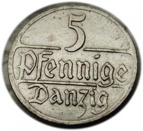 Picture for: 5 pfennig 1923 Free City of Gdansk