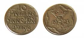 Picture for: 10 fenigów 1923 Wolne Miasto Gdańsk