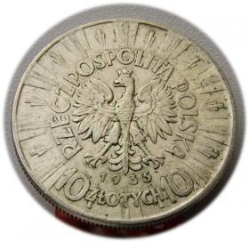 Picture 2 for: 10 złotych 1935 Józef Piłsudski Warszawa