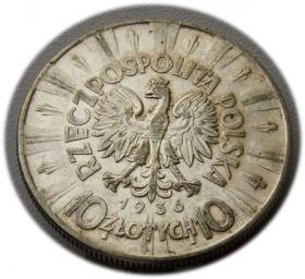 Picture 2 for: 10 złotych 1936 Józef Piłsudski Warszawa