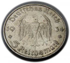 Picture 2 for: 5 mark 1934 J Hamburg Church in Potsdam