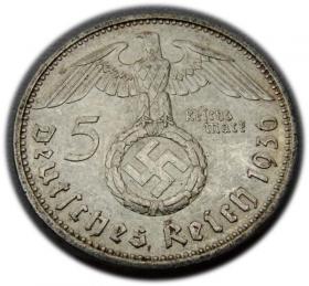 Picture 2 for: 5 marek 1936 Paul von Hindenburg / swastyka Berlin