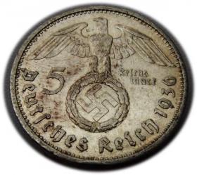 Picture 2 for: 5 marek 1936 Paul von Hindenburg / swastyka Berlin