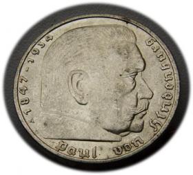 Picture for: 5 mark 1936 A Paul von Hindenburg / prussian eagle Berlin