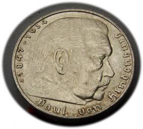 Picture for: 5 mark 1936 A Paul von Hindenburg / prussian eagle Berlin