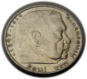 Picture for: 5 mark 1936 D Paul von Hindenburg / prussian eagle Munich