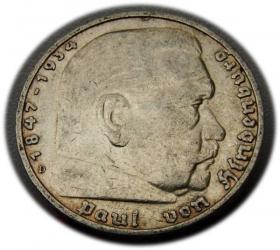 Picture for: 5 mark 1936 D Paul von Hindenburg / prussian eagle Munich