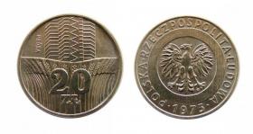 20 złotych 1973 Wieżowiec i Kłosy