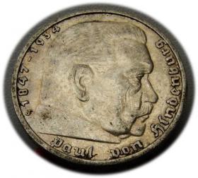 Picture for: 5 mark 1936 J Paul von Hindenburg / prussian eagle Hamburg