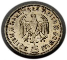 Picture 2 for: 5 marek 1935 Paul von Hindenburg / orzeł pruski Berlin
