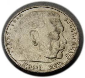 Picture for: 5 mark 1935 A Paul von Hindenburg / prussian eagle Berlin