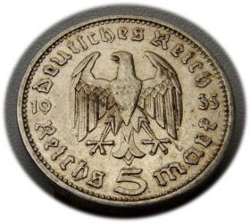 Picture 2 for: 5 marek 1935 Paul von Hindenburg / orzeł pruski Berlin