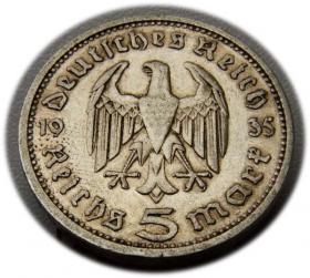 Picture 2 for: 5 marek 1935 Paul von Hindenburg / orzeł pruski Berlin