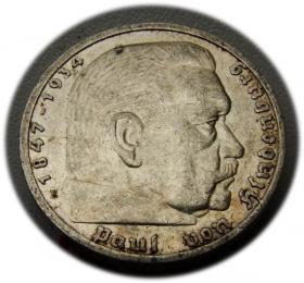 Picture for: 5 mark 1935 E Paul von Hindenburg / prussian eagle Muldenhutten