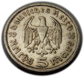 Picture 2 for: 5 marek 1935 Paul von Hindenburg / orzeł pruski Drezno