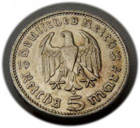 Picture 2 for: 5 marek 1935 Paul von Hindenburg / orzeł pruski Stuttgart