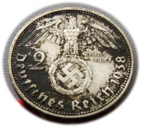 Picture 2 for: 2 marki 1938 Paul von Hindenburg / swastyka Berlin