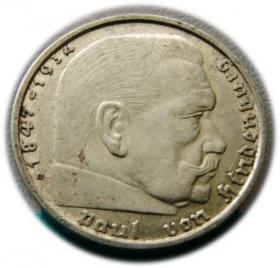 Picture for: 2 marki 1938 Paul von Hindenburg / swastyka Wiedeń