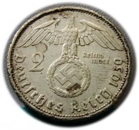 Picture 2 for: 2 marki 1939 Paul von Hindenburg / swastyka Berlin