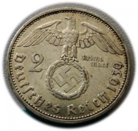 Picture 2 for: 2 marki 1939 Paul von Hindenburg / swastyka Berlin