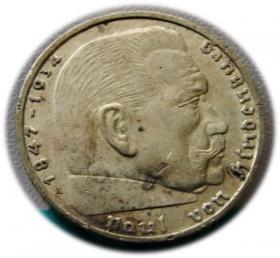 Picture for: 2 marki 1939 Paul von Hindenburg / swastyka Berlin