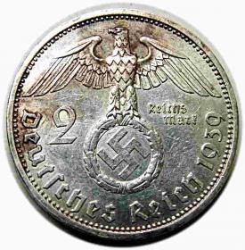 Picture 2 for: 2 marki 1939 A Paul von Hindenburg Berlin