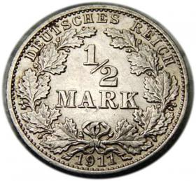 Picture for: 1/2 marki 1911 Karlsruhe