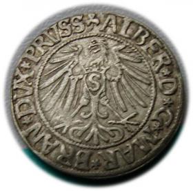 Picture 2 for: Grosz 1543 Albrecht Hohenzollern Księstwo Pruskie Królewiec