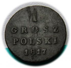 Picture for: 1 grosz 1817 Aleksander I Romanow Królestwo Polskie pod zaborem, Warszawa