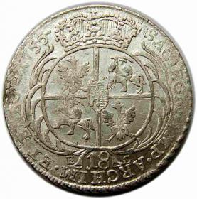 Picture 2 for: 1/4 thaler 1755 Augustus III Leipzig