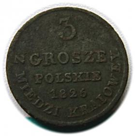 Picture for: 3 grosze 1826 Mikołaj I Romanow Królestwo Polskie pod zaborem Warszawa
