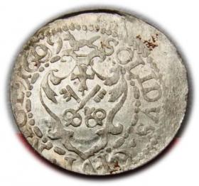 Picture 2 for: Szeląg 1609 Zygmunt III Waza Ryga