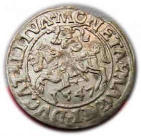 Picture for: Półgrosz 1547 Zygmunt II August Wilno