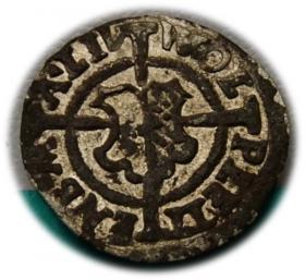 Picture 2 for: Szeląg 1533 Walter von Plettenberg, Zakon Kawalerów Mieczowych, Ryga