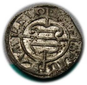 Picture 2 for: Szeląg 1537 Herman von Bruggenei, Zakon Kawalerów Mieczowych, Ryga 