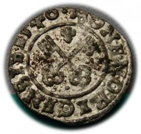 Picture for: Szeląg 1540 Herman von Bruggenei, Zakon Kawalerów Mieczowych, Ryga 