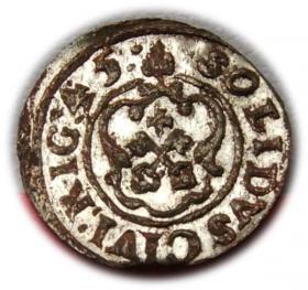 Picture 2 for: Szeląg 1645 Krystyna Waza Ryga