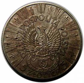 Picture 2 for: 5 złotych 1934 Józef Piłsudski Orzeł Legionowy