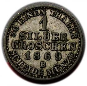 1 srebrny grosz 1869 Wilhelm I Hanower