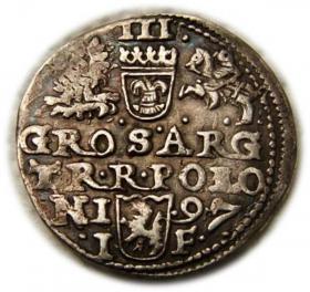 Picture 2 for: Trojak 1597 Zygmunt III Waza Olkusz