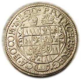 Picture 2 for: 3 kreuzer 1670 Karl II von Liechtenstein Olomouc