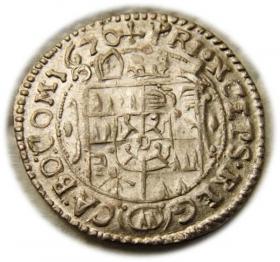 Picture 2 for: 3 krajcary 1670 Karol II Lichtenstein Ołomuniec 