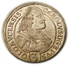 Picture for: 3 krajcary 1695 Karol II Lichtenstein Ołomuniec