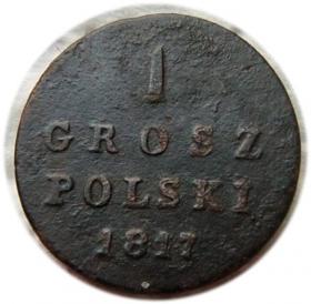 1 grosz 1817 Aleksander I Romanow Królestwo Polskie pod zaborem, Warszawa