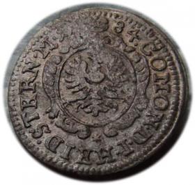 Picture 2 for: 1 kreuzer 1684 Christian Ulrich I Duchy of Olesnica