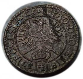 Picture 2 for: 1 krajcar 1681 Fryderyk Heski Księstwo Nyskie Biskupów Wrocławskich Nysa