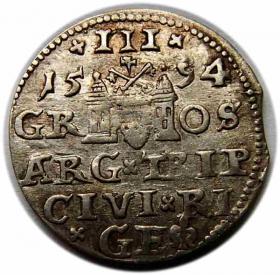 Picture 2 for: Trojak 1594 Zygmunt III Waza Ryga