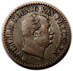 1 srebrny grosz Wilhelm I Hohenzollern Prusy Berlin