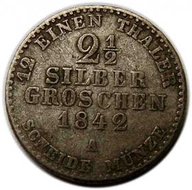 2 1/2 srebrnego grosza 1842 Fryderyk Wilhelm IV Prusy Berlin